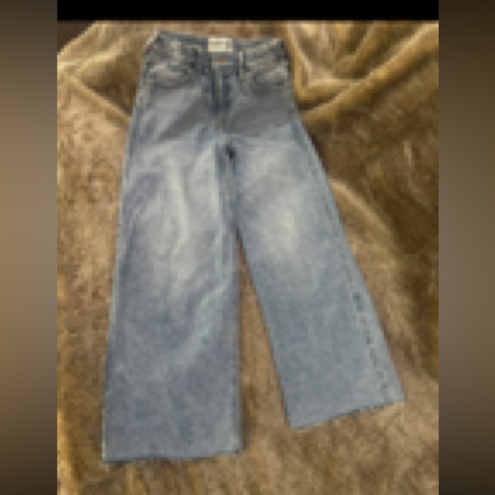 Abercrombie Kids A&F Abercrombie & fitch girls high rise wide leg jeans 11/12